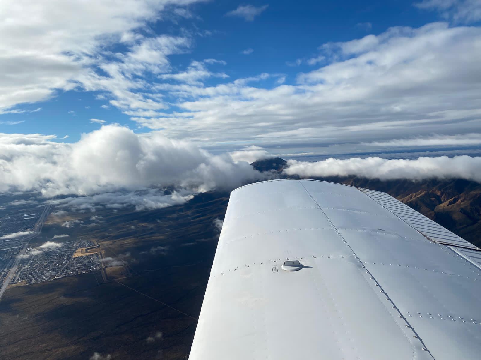 Pilot inside a glider cockpit